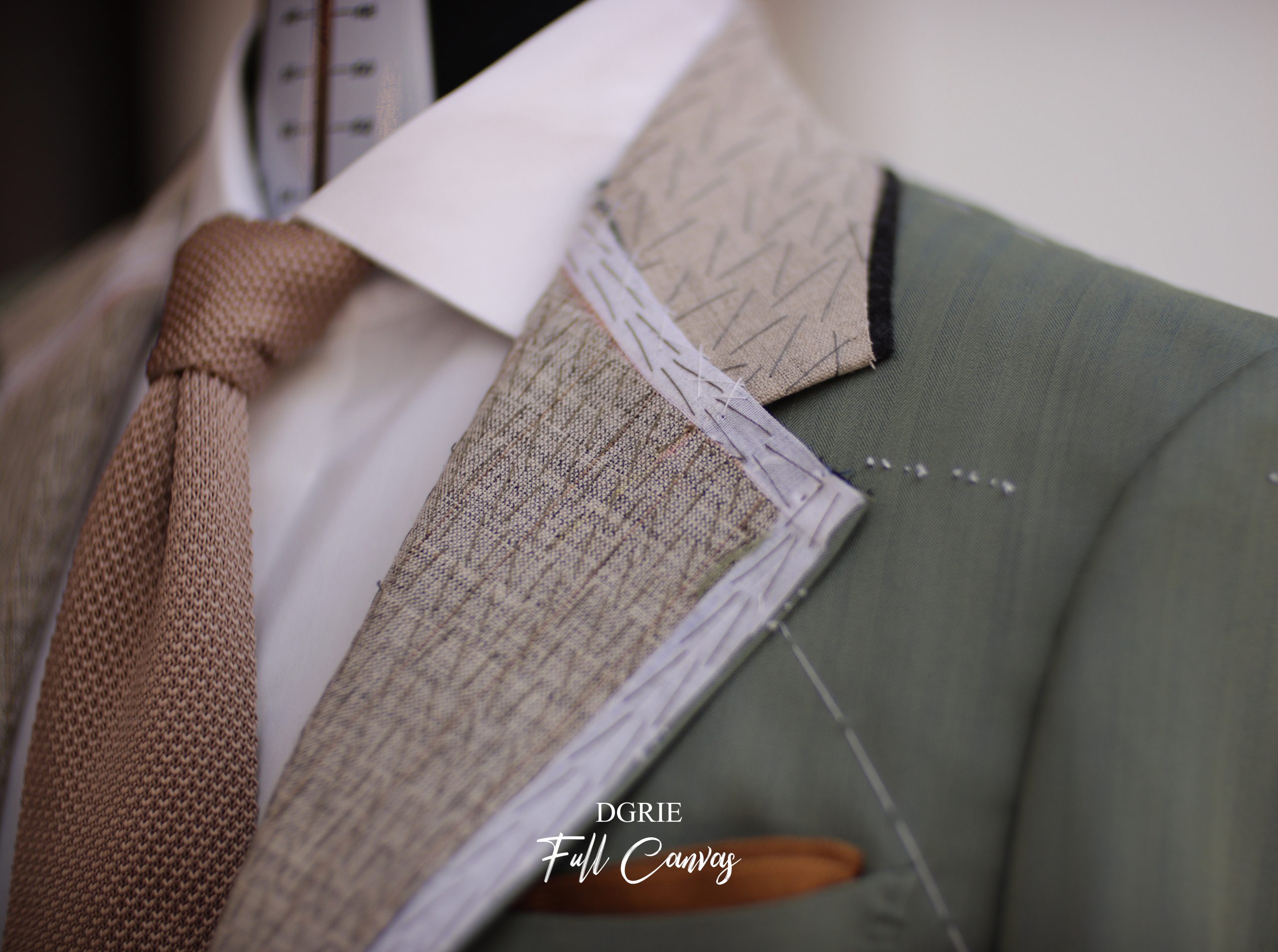 ตัดสูท Italy Solaro Double-Breasted Suits (Olive Green - Blue)