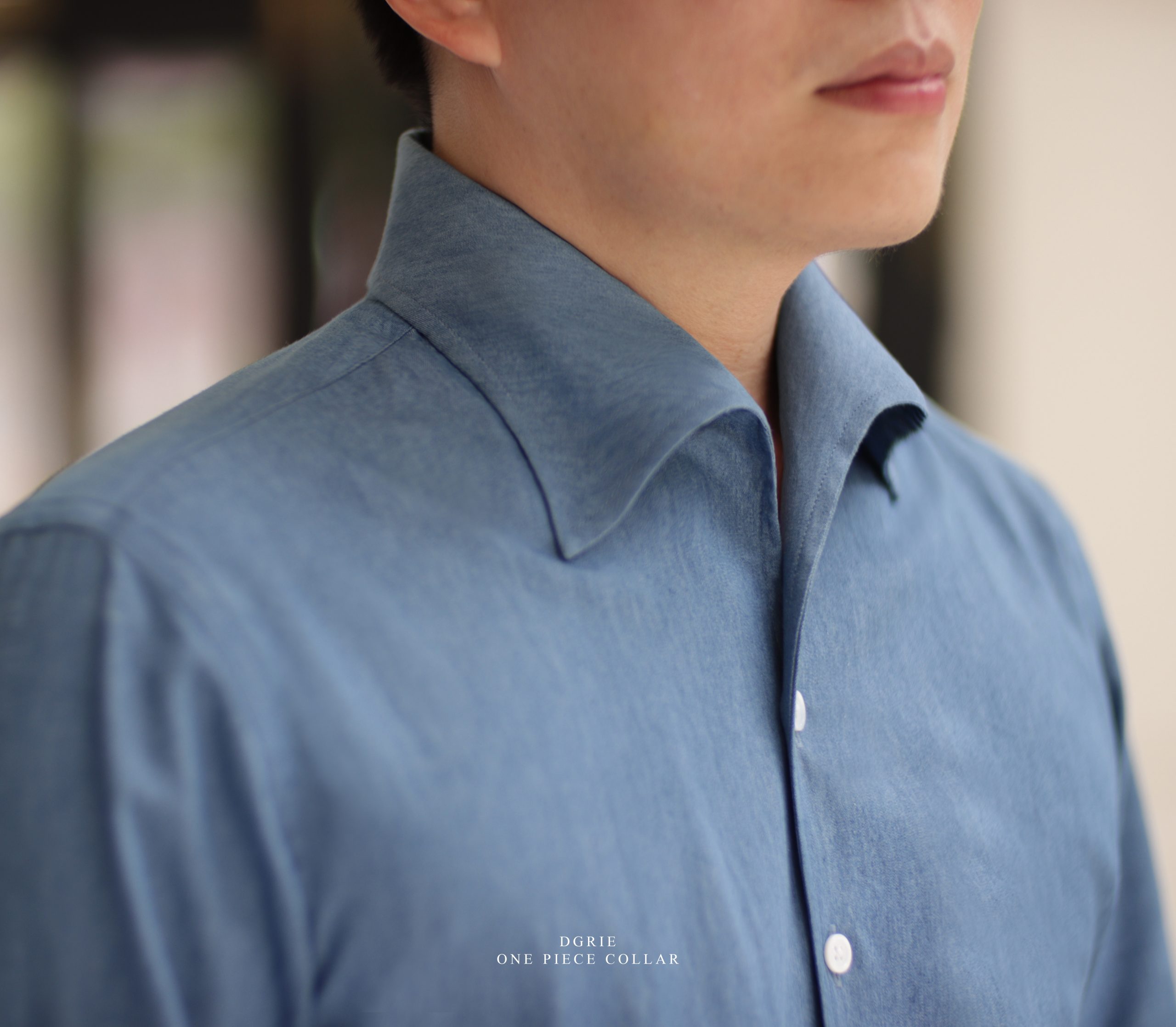 เสื้อเชิ้ตยีนส์ DENIM CUSTOM ONE PIECE COLLAR SHIRT