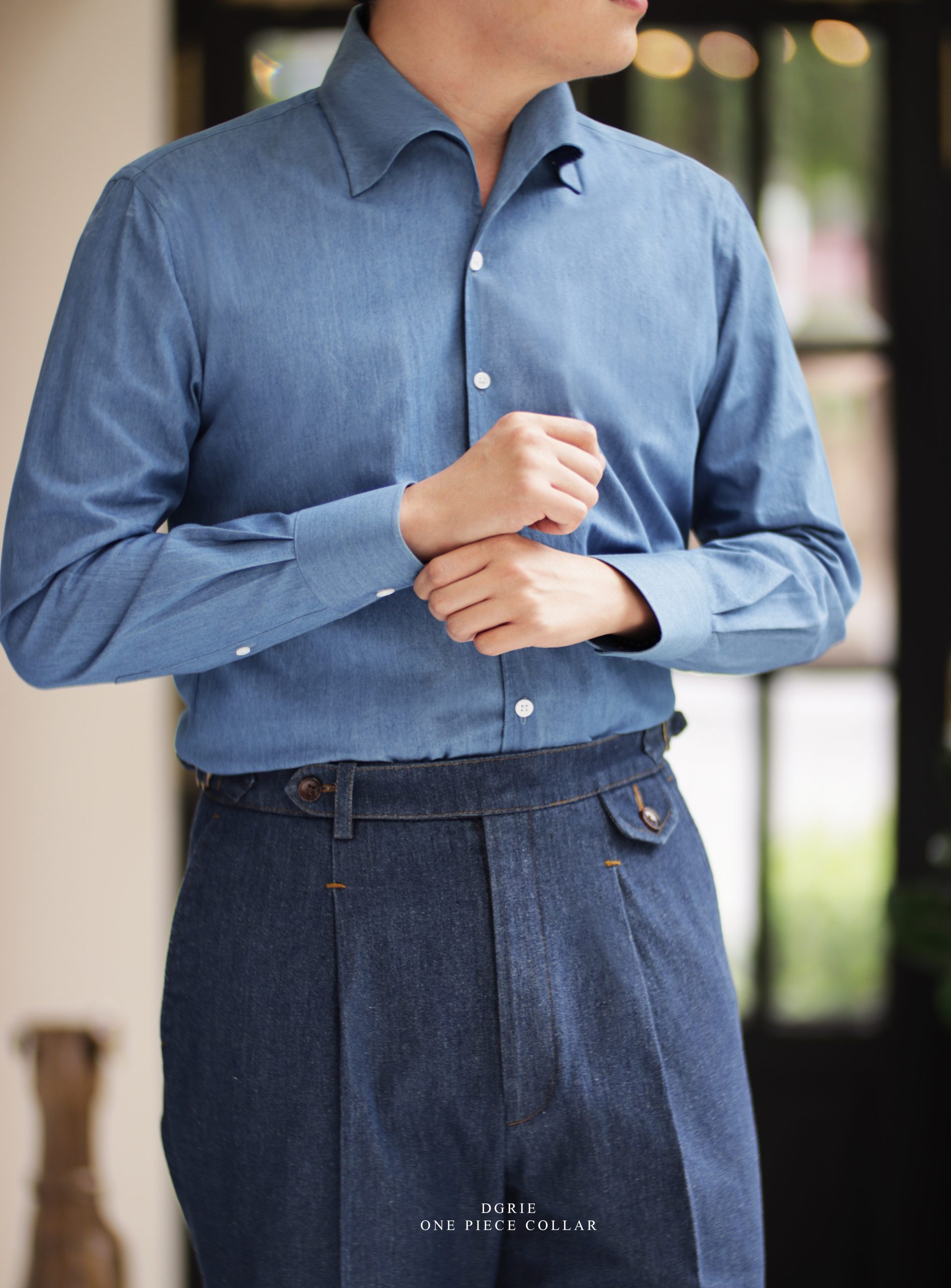 เสื้อเชิ้ตยีนส์ DENIM CUSTOM ONE PIECE COLLAR SHIRT