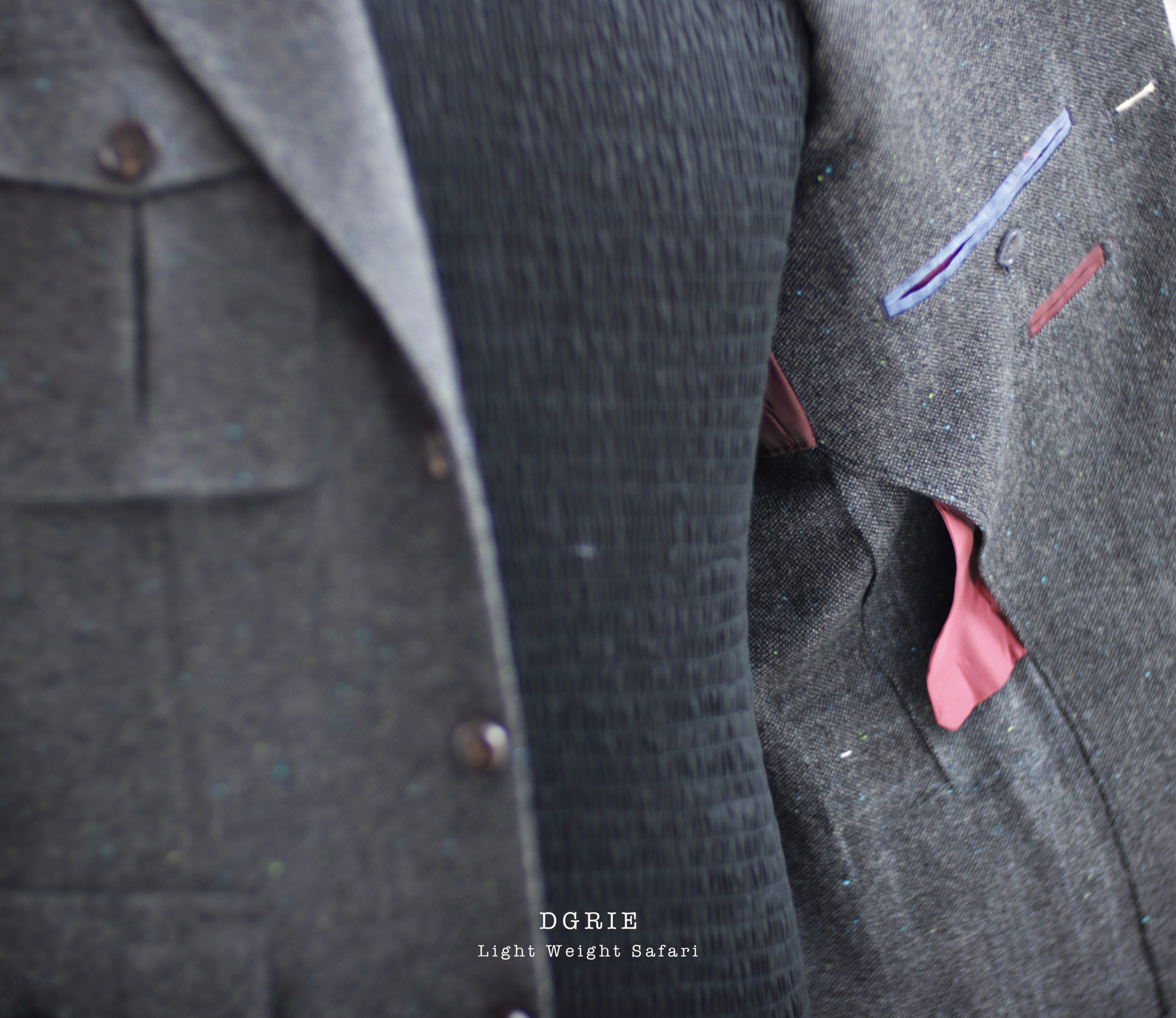 DGRIE FLANNEL WOOL LIGHT WEIGHT SAFARI JACKET