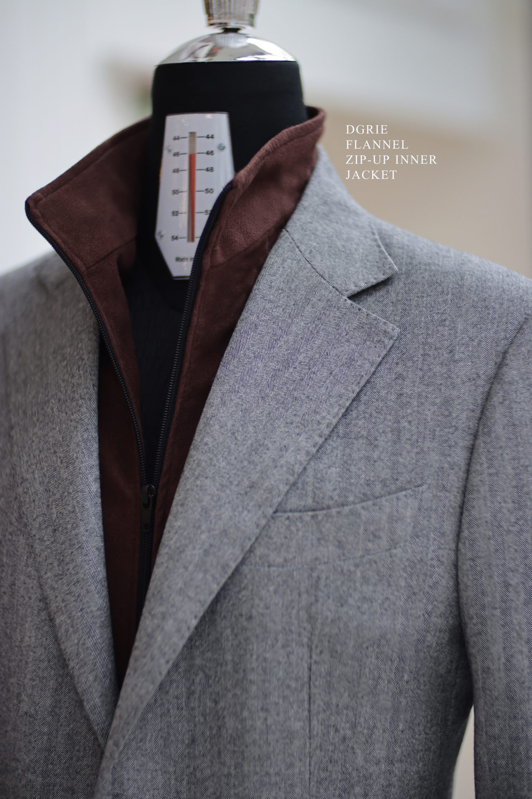 ตัดสูทลำลอง DGRIE FLANNEL ZIP-UP INNER JACKET