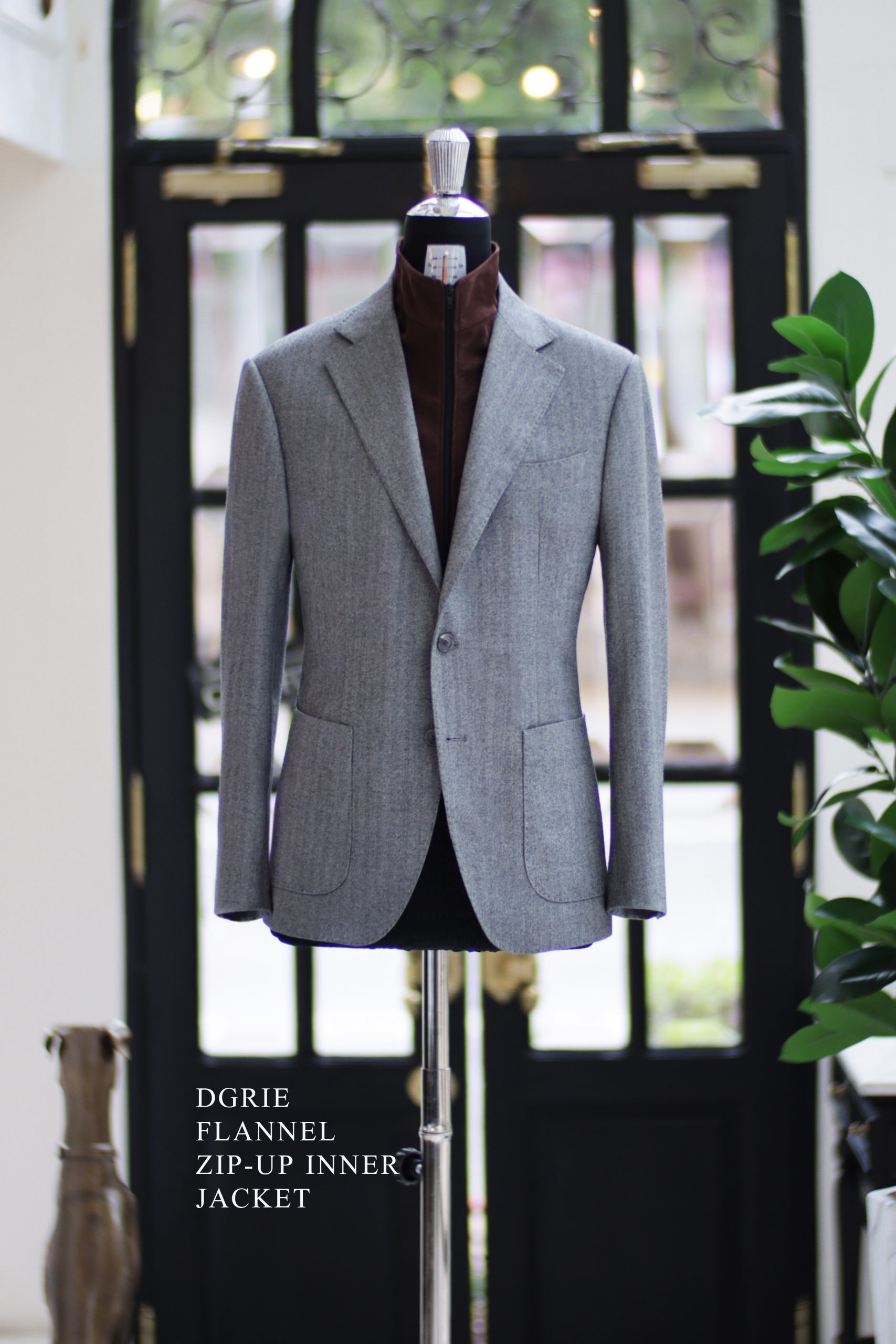 ตัดสูทลำลอง DGRIE FLANNEL ZIP-UP INNER JACKET