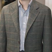 ตัดสูทสีเขียว ลายตาราง DGRIE WINDOW GREEN JACKET SUITS