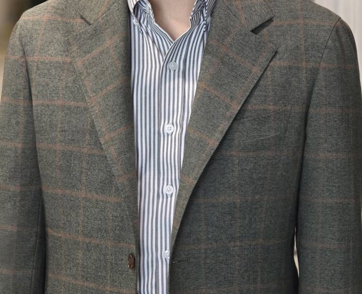 ตัดสูทสีเขียว ลายตาราง DGRIE WINDOW GREEN JACKET SUITS