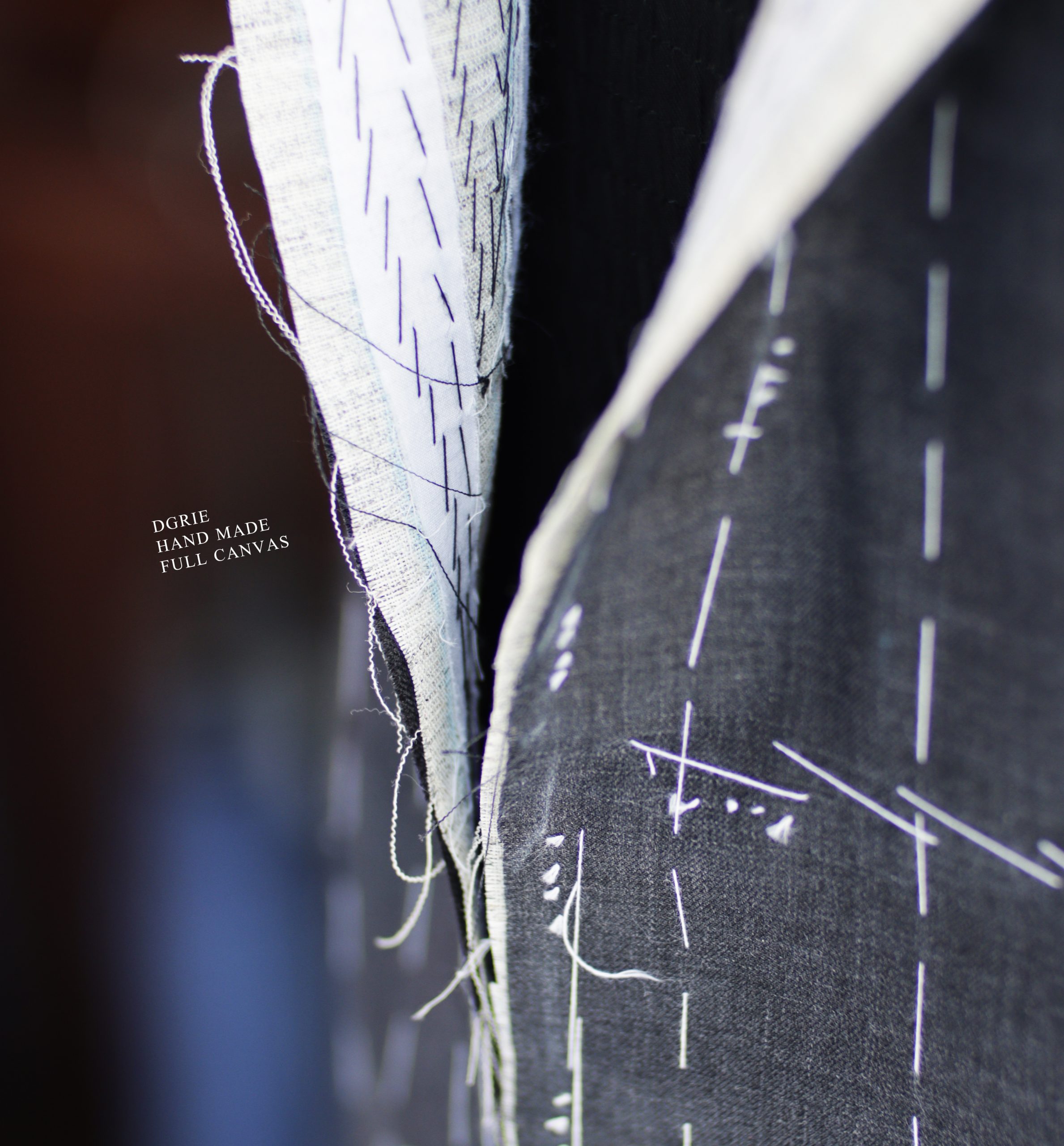 ตัดสูทหางม้า Grey Full Canvas Suits สีเทาโครงงสร้างหางม้า