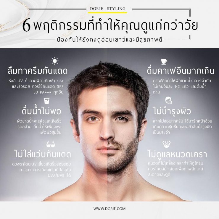 6 พฤติกรรมที่ทำให้คุณดูแก่กว่าวัย 6 Behaviors That Make You Look Older 3 6 พฤติกรรมที่ทำให้คุณดูแก่กว่าวัย 6 Behaviors That Make You Look Older
