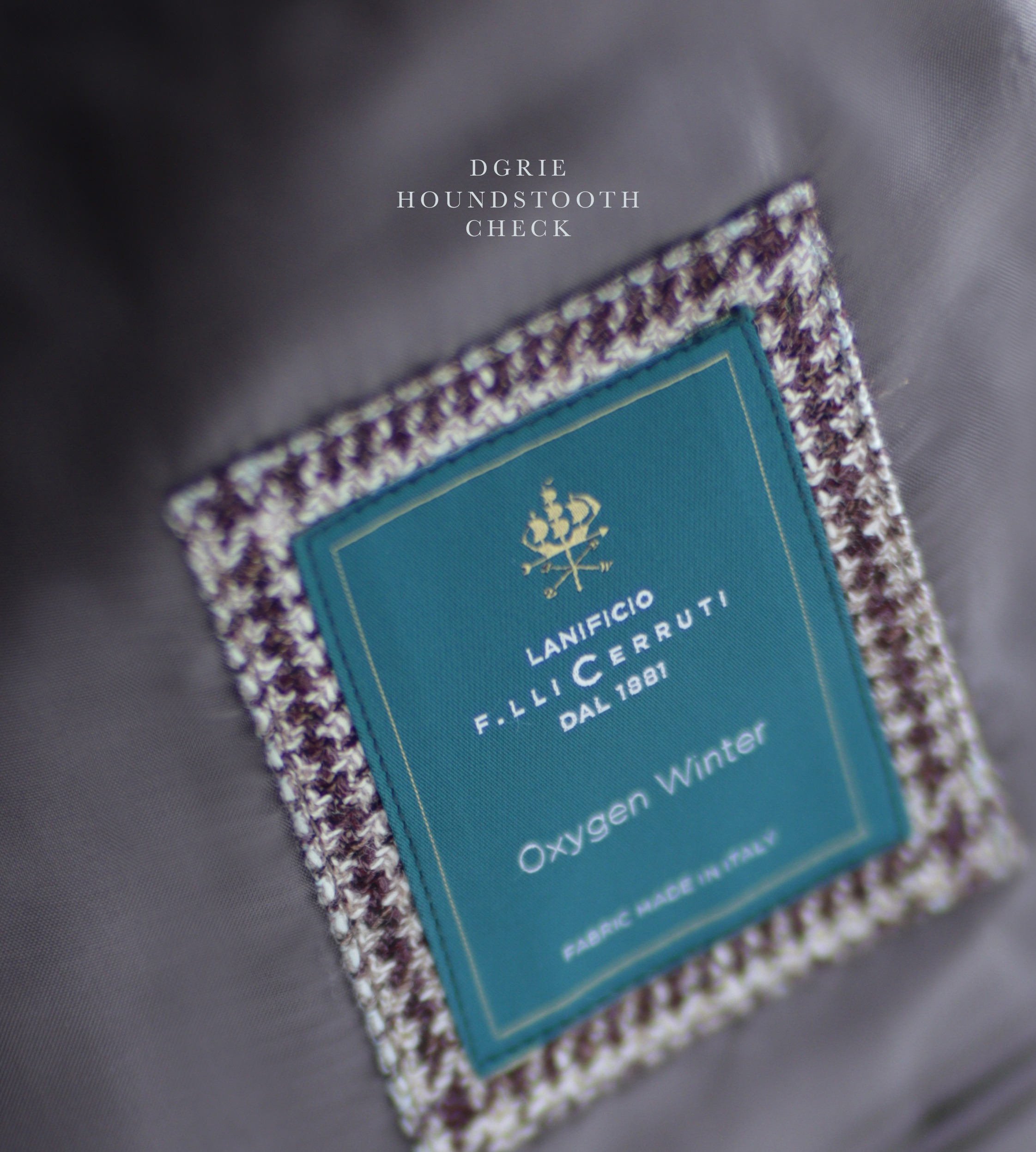 ตัดสูท ลายตาราง DGRIE BESPOKE HOUNDSTOOTH CHECK