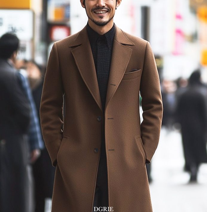 ตัดโค้ท DGRIE Brown Overcoat 100% Wool Classic Design 15 ตัดโค้ท DGRIE Brown Overcoat 100% Wool Classic Design