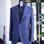 ตัดสูทหางม้า DGRIE FITTING : NAVY BLUE SUIT HAND LAPEL CANVAS