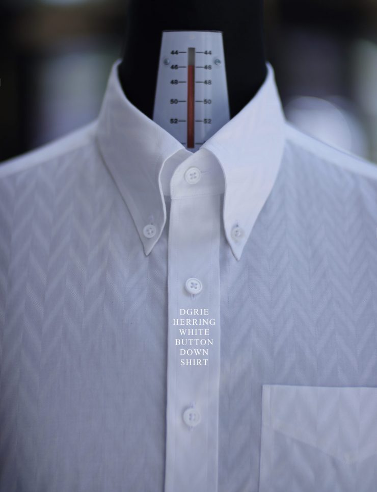 DGRIE Heavy Herring Bone White Shirts