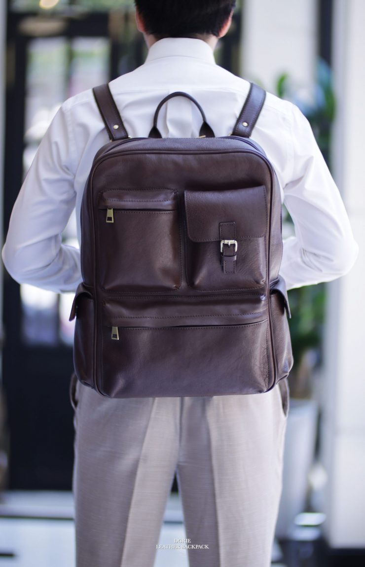 กระเป๋าเป้ สะพายหลัง DGRIE Leather Backpacks for Men
