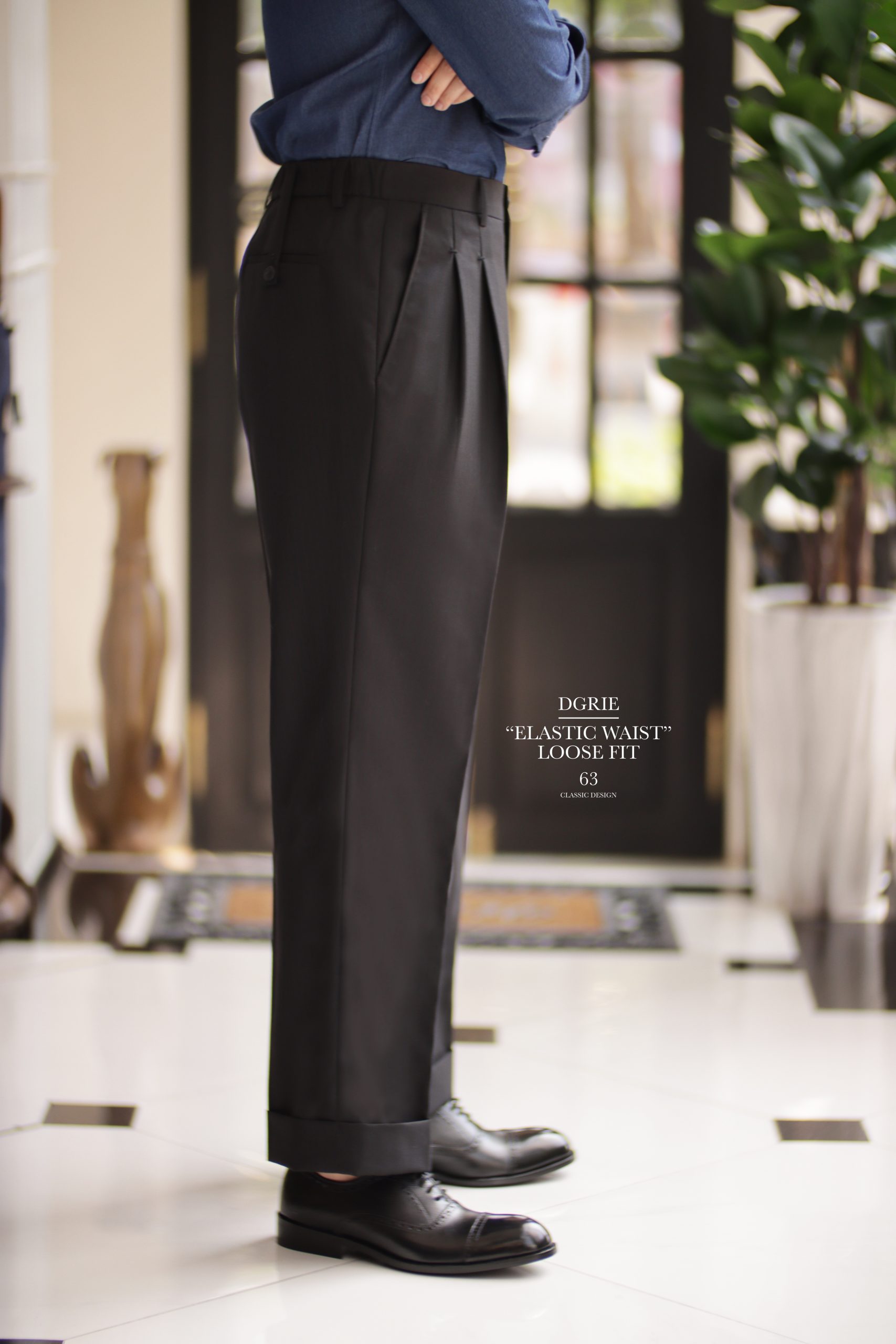 DGRIE PANTS 63 - ELASTIC WAIST LOOSE FIT PANTS