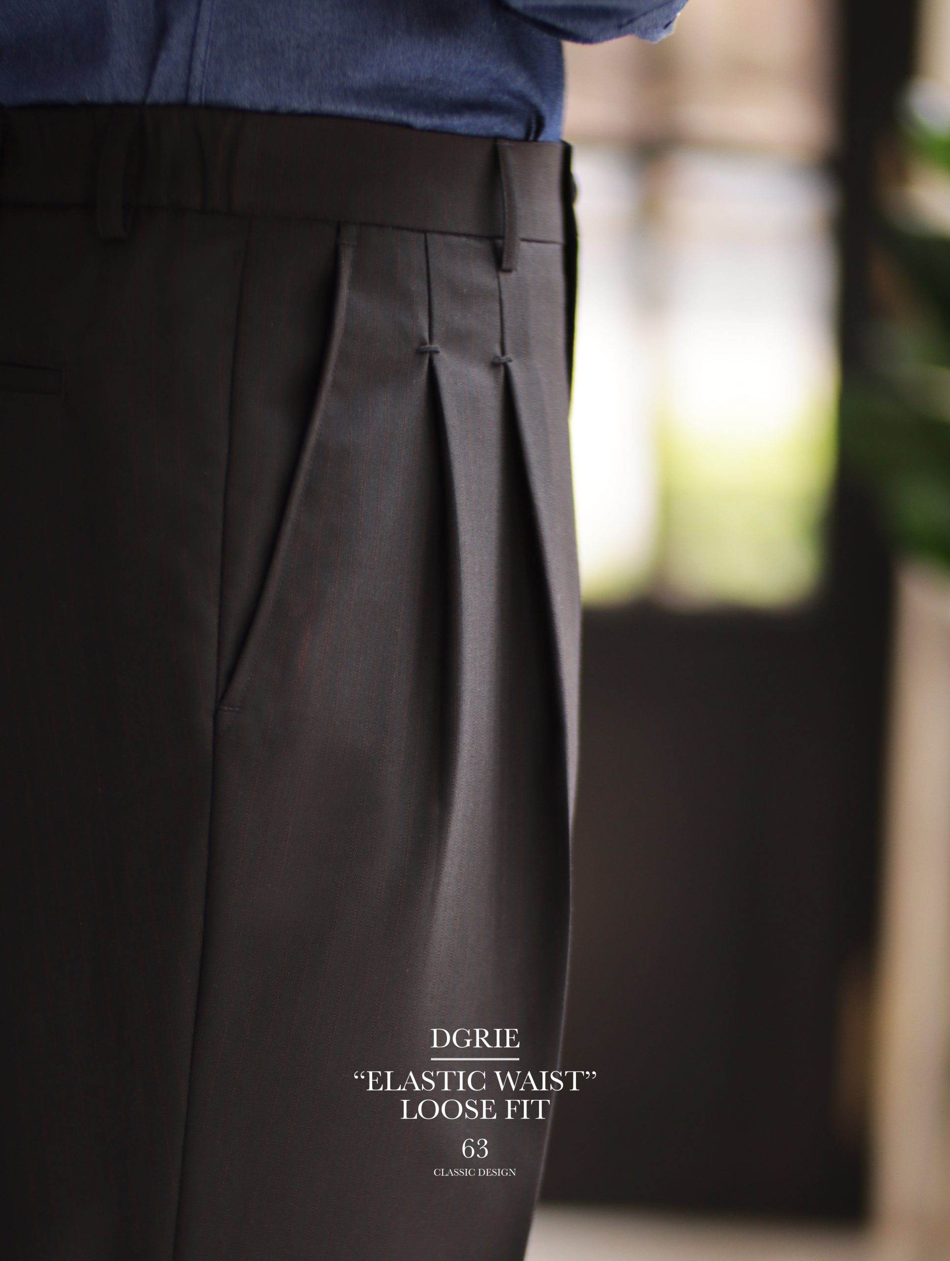 DGRIE PANTS 63 - ELASTIC WAIST LOOSE FIT PANTS