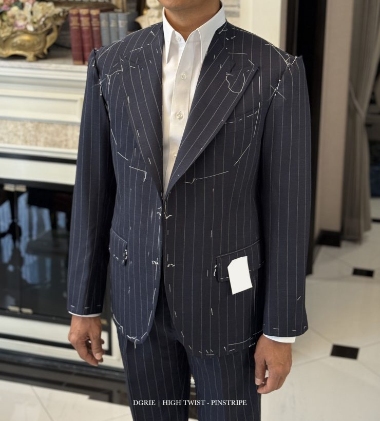 ตัดสูท DGRIE - Fitting Ascot High Twist Wool Pin Stripe Suits