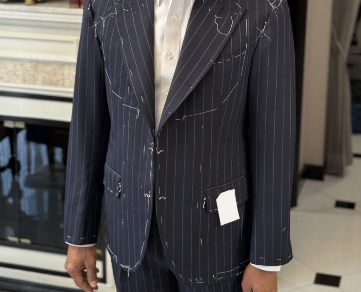 ตัดสูท DGRIE - Fitting Ascot High Twist Wool Pin Stripe Suits