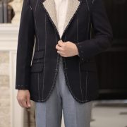 DGRIE BLACK FULL CANVAS Classic Notch Low Gorge Lapel