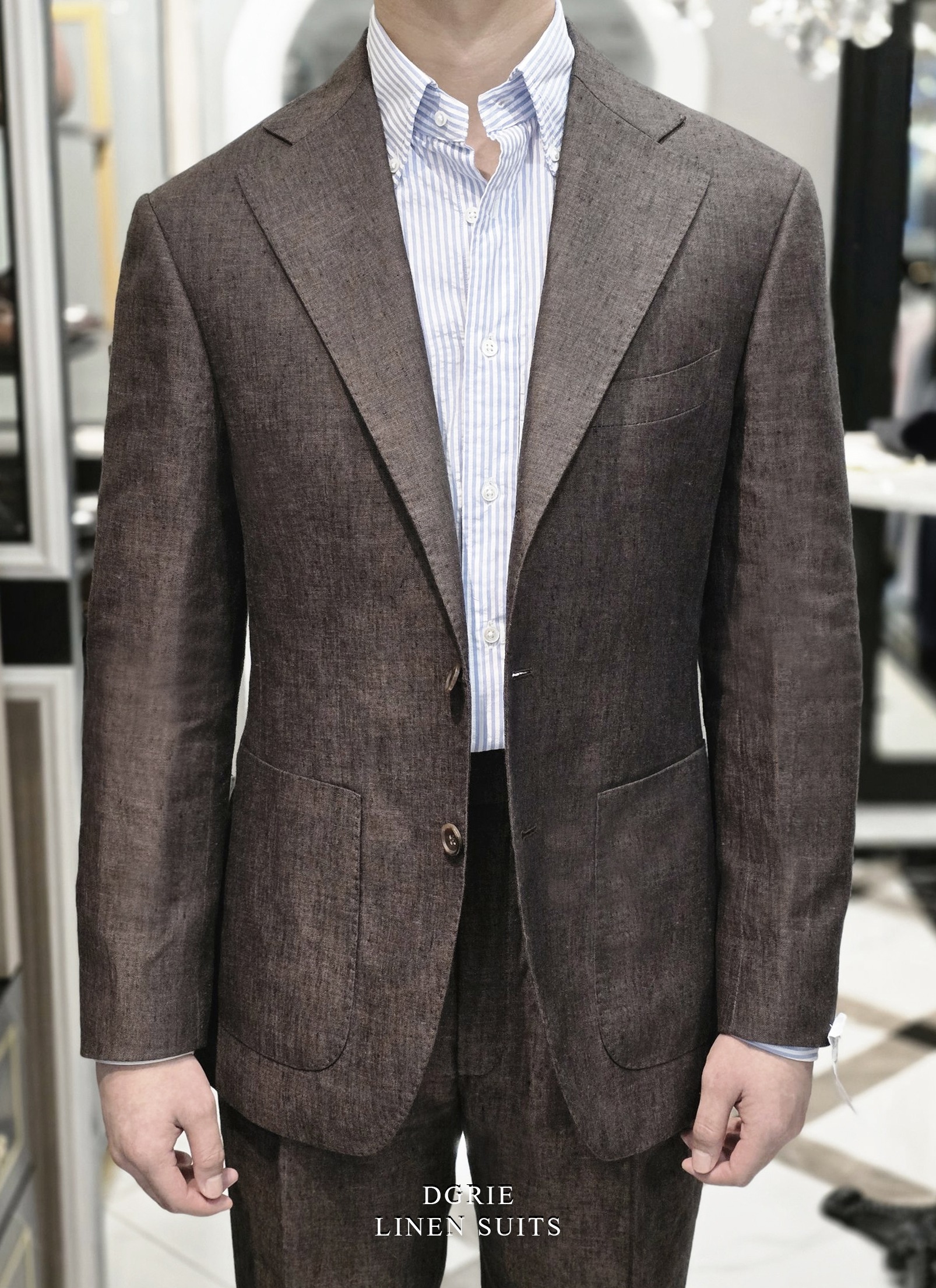 ตัดสูท ลินิน DGRIE Brown Linen Suits