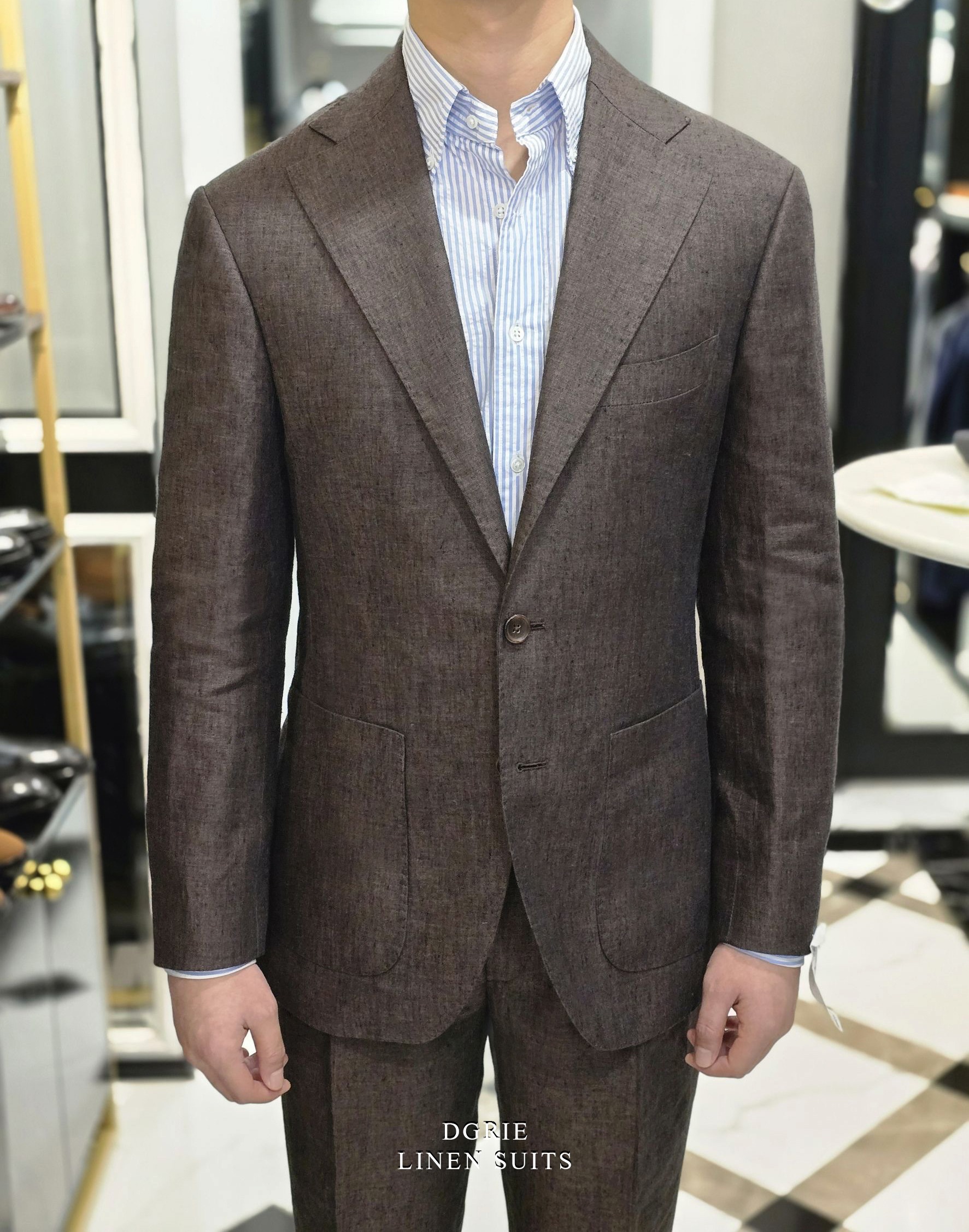 ตัดสูท ลินิน DGRIE Brown Linen Suits