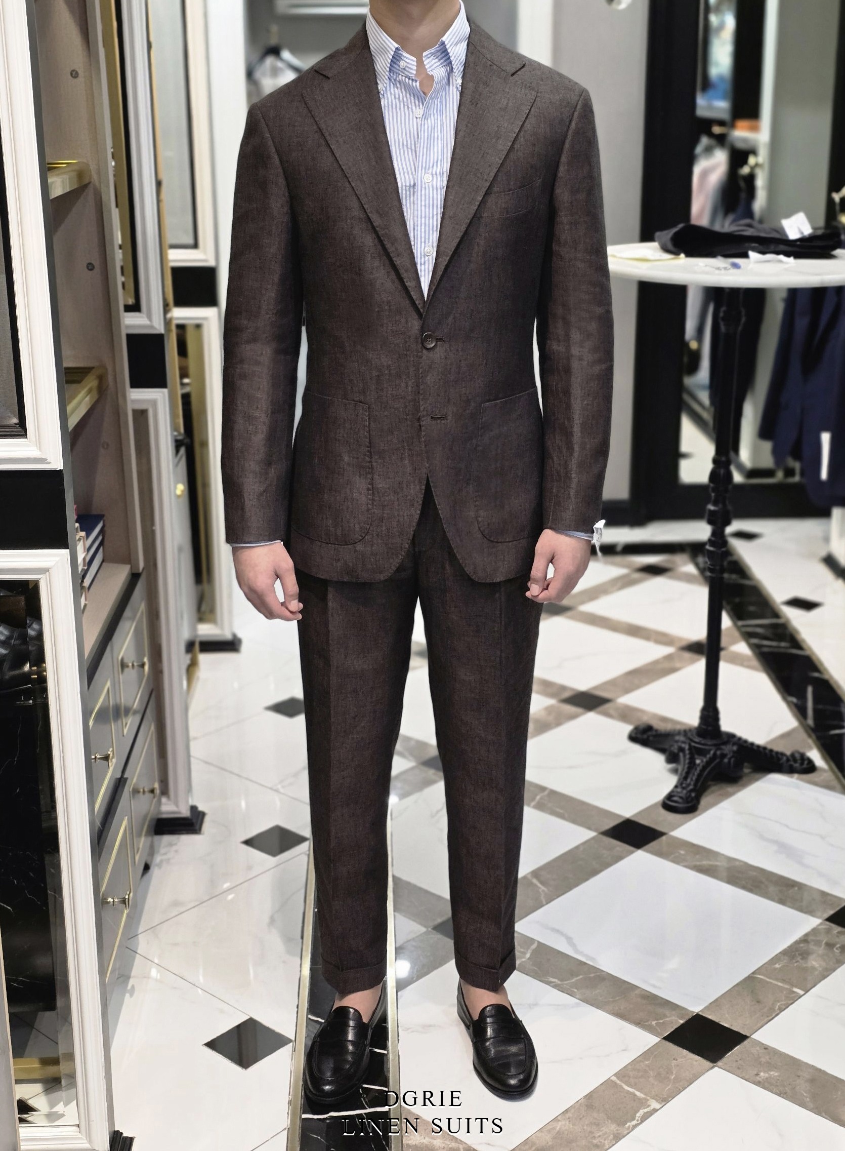 ตัดสูท ลินิน DGRIE Brown Linen Suits