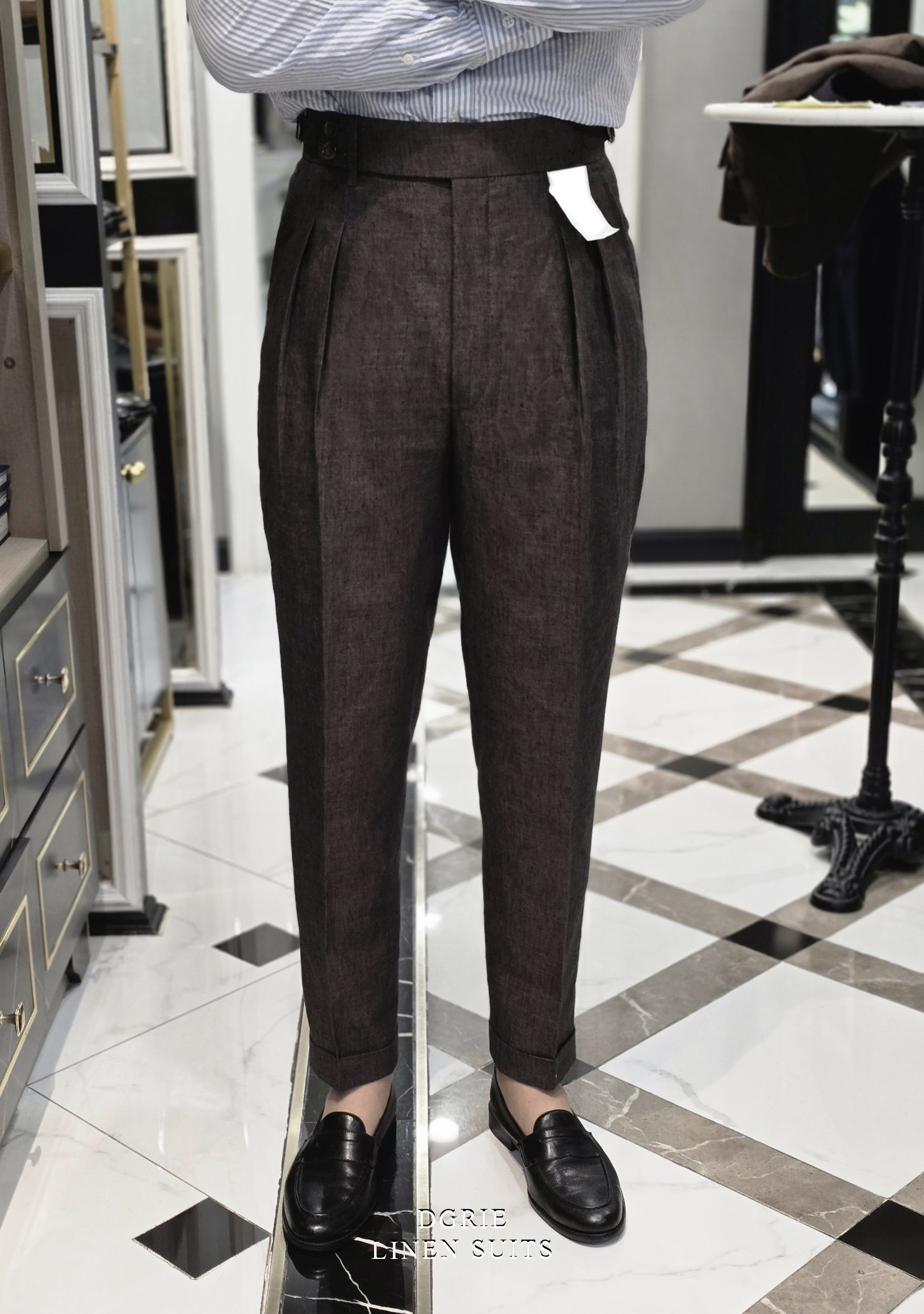 ตัดสูท ลินิน DGRIE Brown Linen Suits