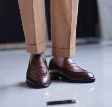 รองเท้าหนัง DGRIE Brown Penny Loafer Shoes