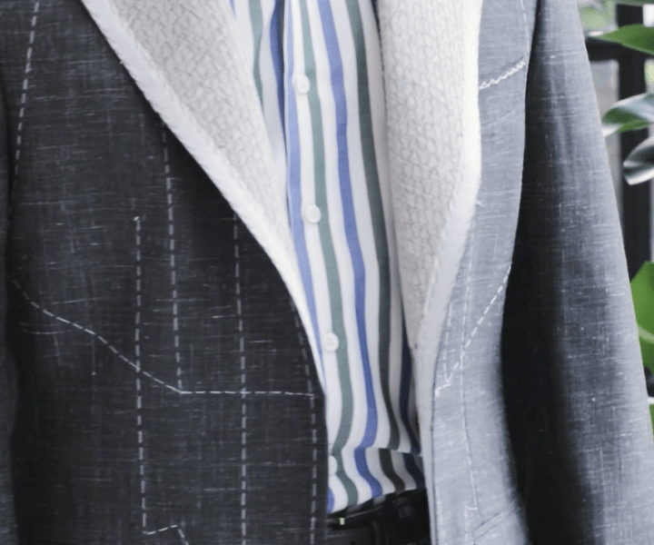 DGRIE - ตัดสูทหางม้าทั้งตัว Fitting Full Canvas Wool Silk Green