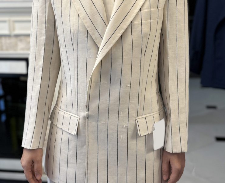 ตัดสูท DGRIE Fitting Heavy Pin-Stripe Linen Suits