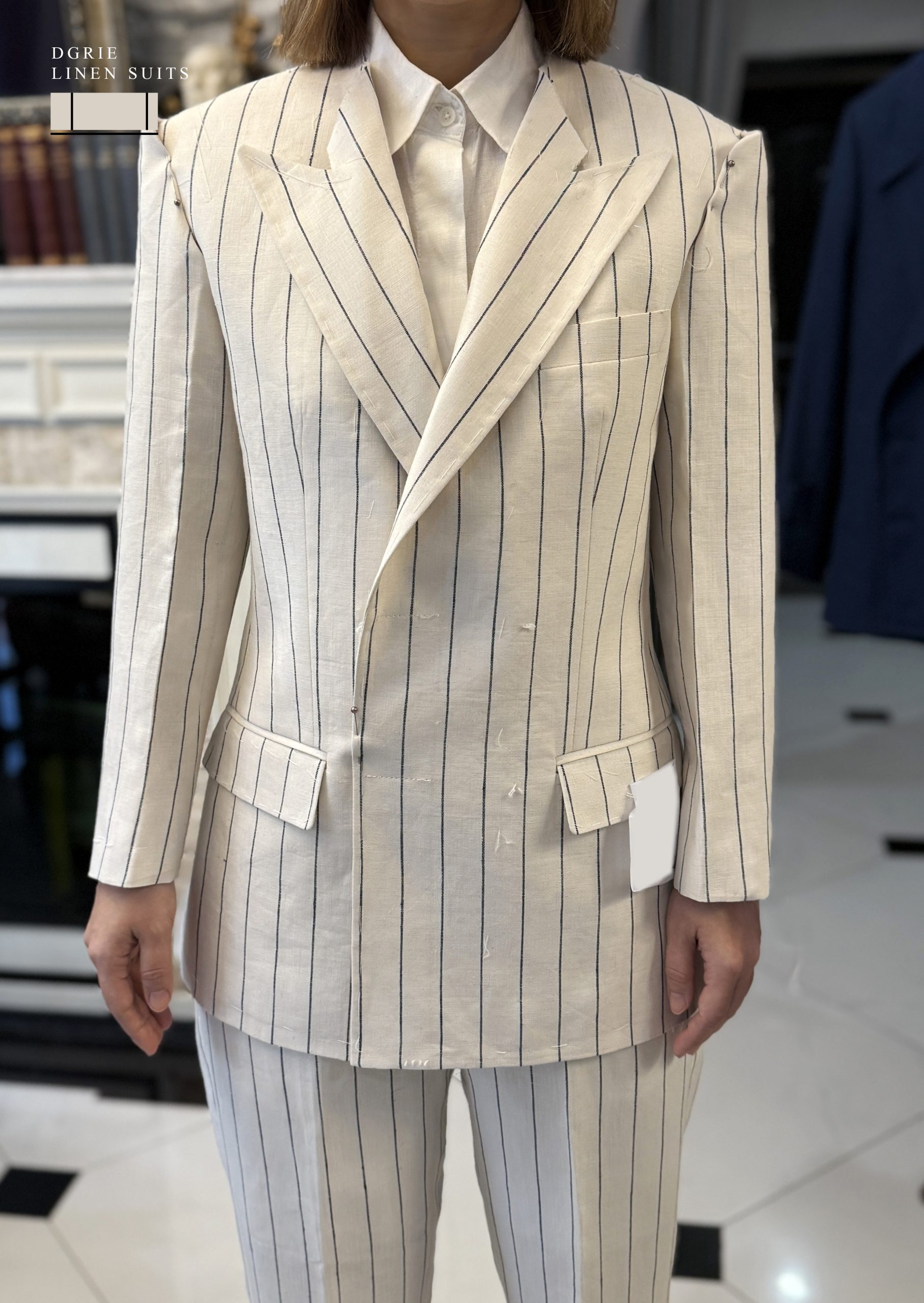 ตัดสูท DGRIE Fitting Heavy Pin-Stripe Linen Suits