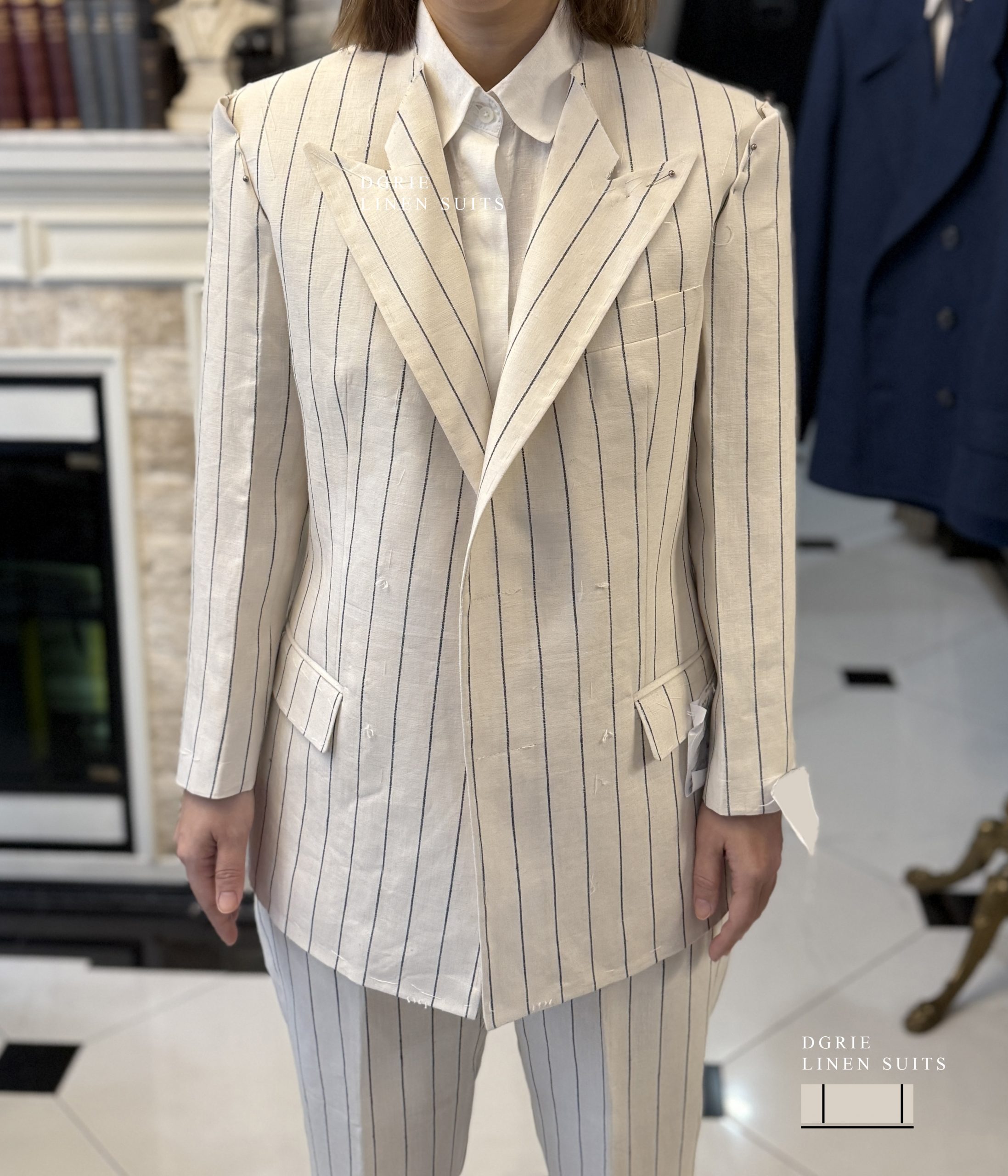 ตัดสูท DGRIE Fitting Heavy Pin-Stripe Linen Suits