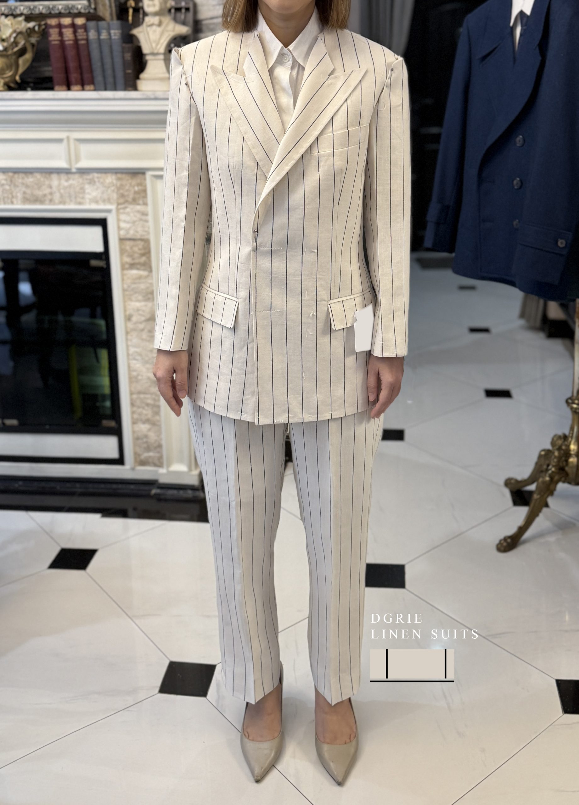 ตัดสูท DGRIE Fitting Heavy Pin-Stripe Linen Suits