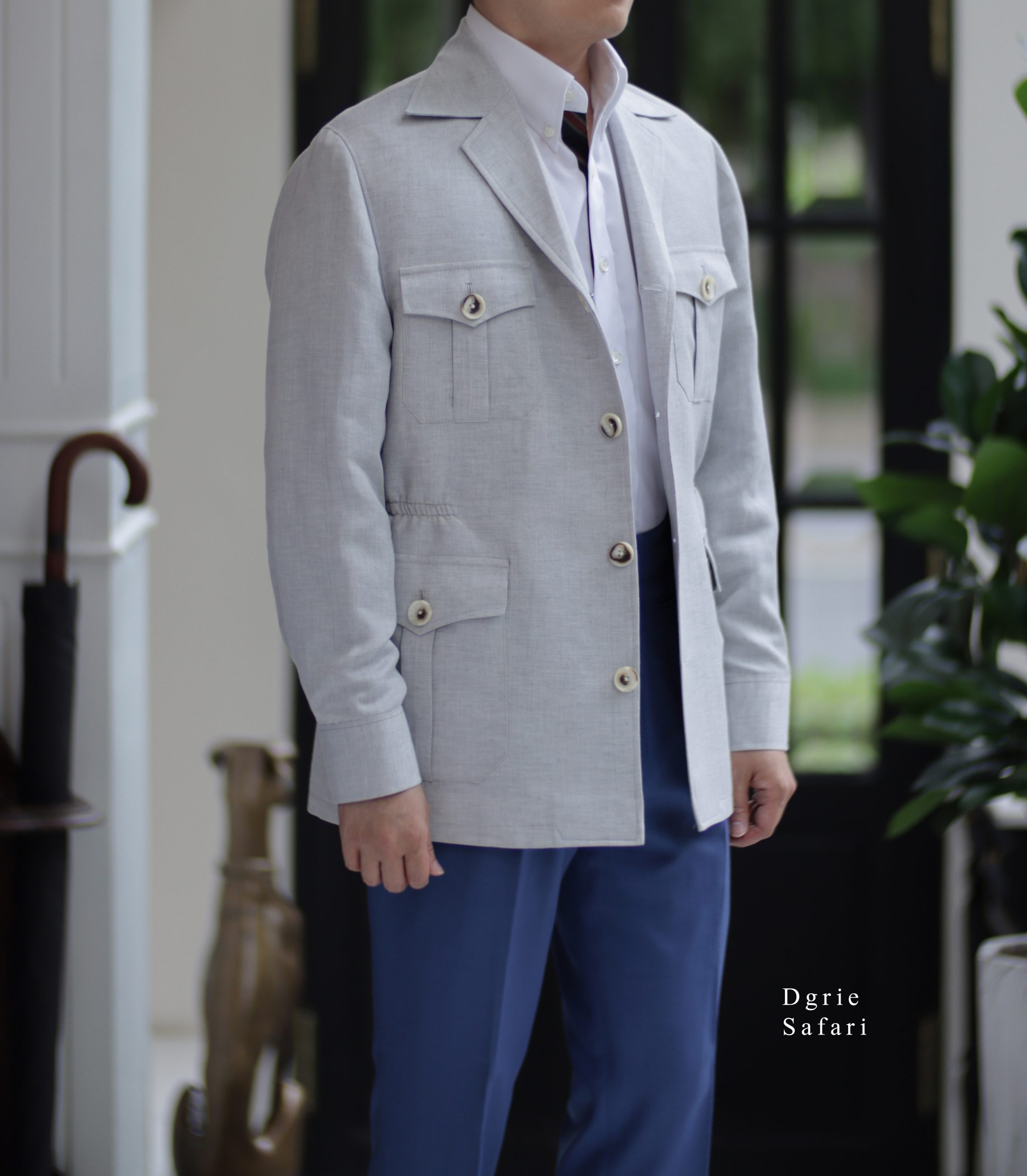 เสื้อซาฟารี DGRIE LIGHT GREY SAFARI