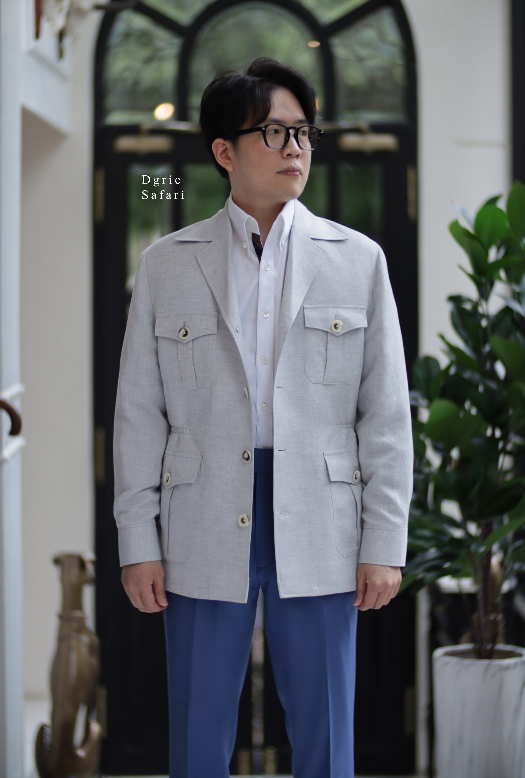 เสื้อซาฟารี DGRIE LIGHT GREY SAFARI