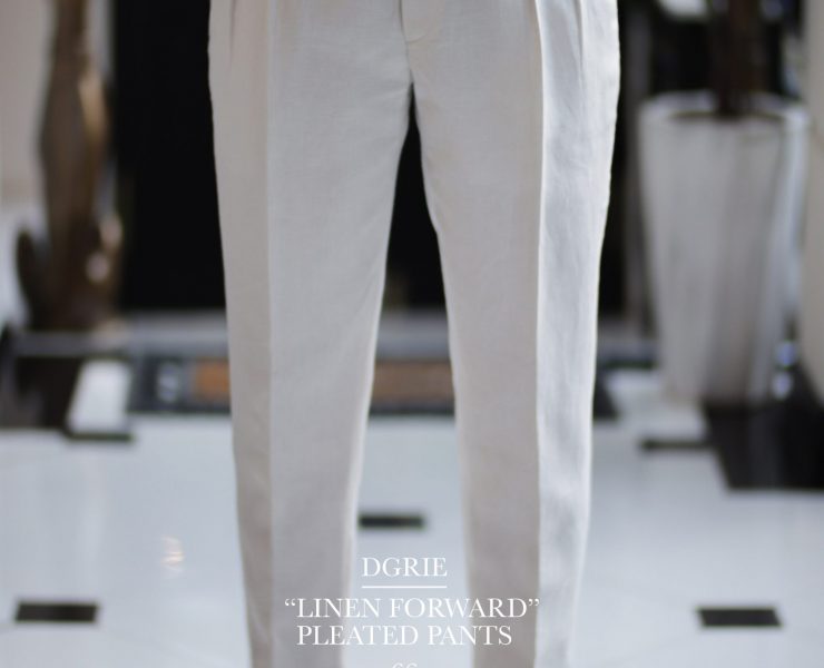 ตัดกางเกง DGRIE PANTS 66: GURKHA IRISH LINEN FORWARD PLEATED PANTS