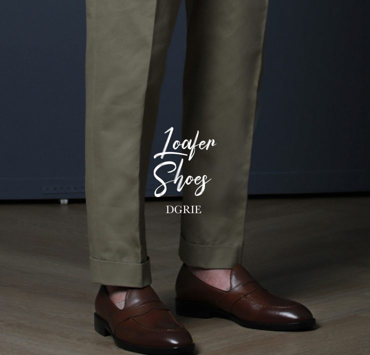 รองเท้าโลฟเฟอร์ Cognac Premium Penny Loafer Shoes