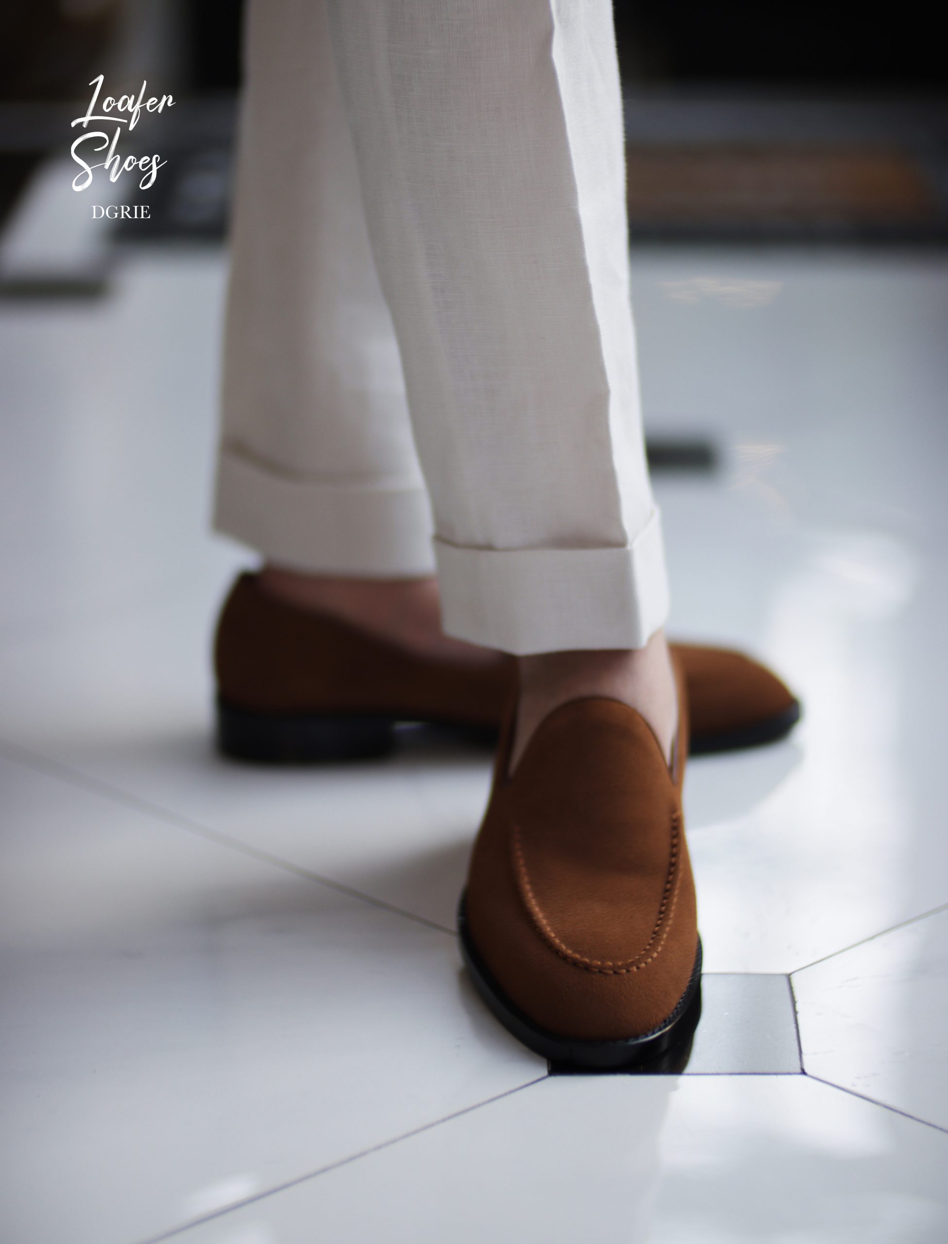 รองเท้าโลฟเฟอร์ Cognac Premium Penny Loafer Shoes