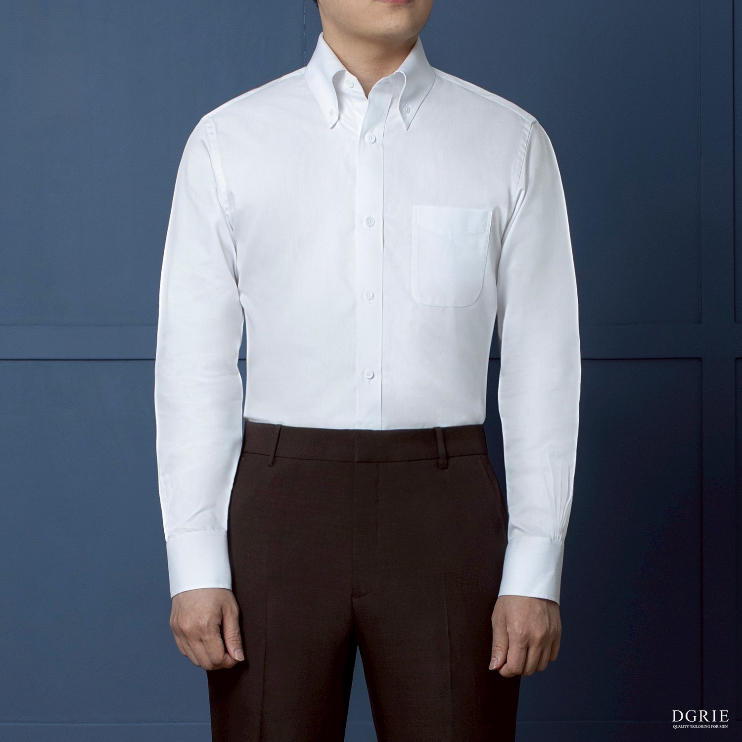 IMG_7169 เสื้อเชิ้ต Oxford White K/G Button Down Collar Shirt - DGRIE