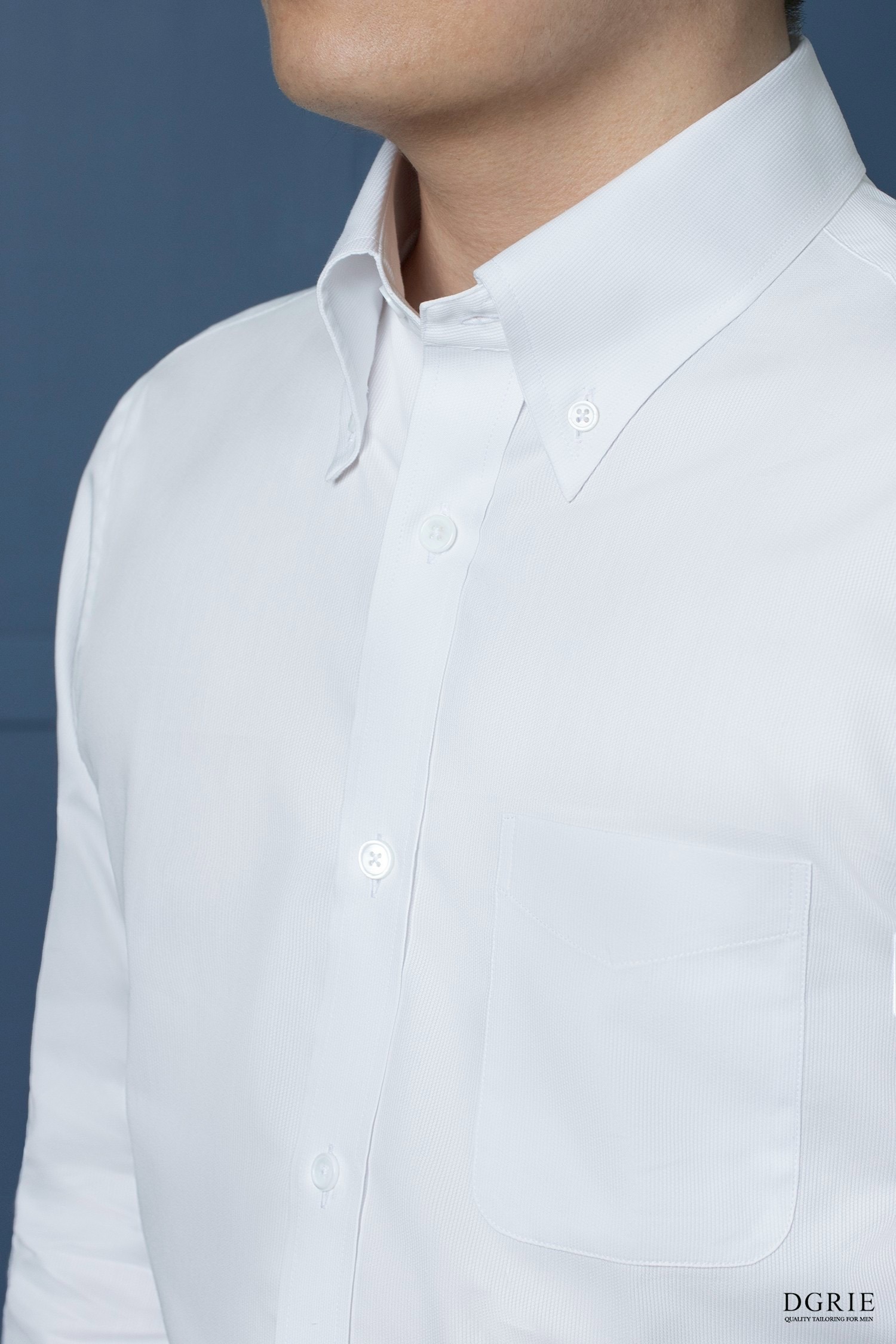 IMG_7170 เสื้อเชิ้ต Oxford White K/G Button Down Collar Shirt - DGRIE