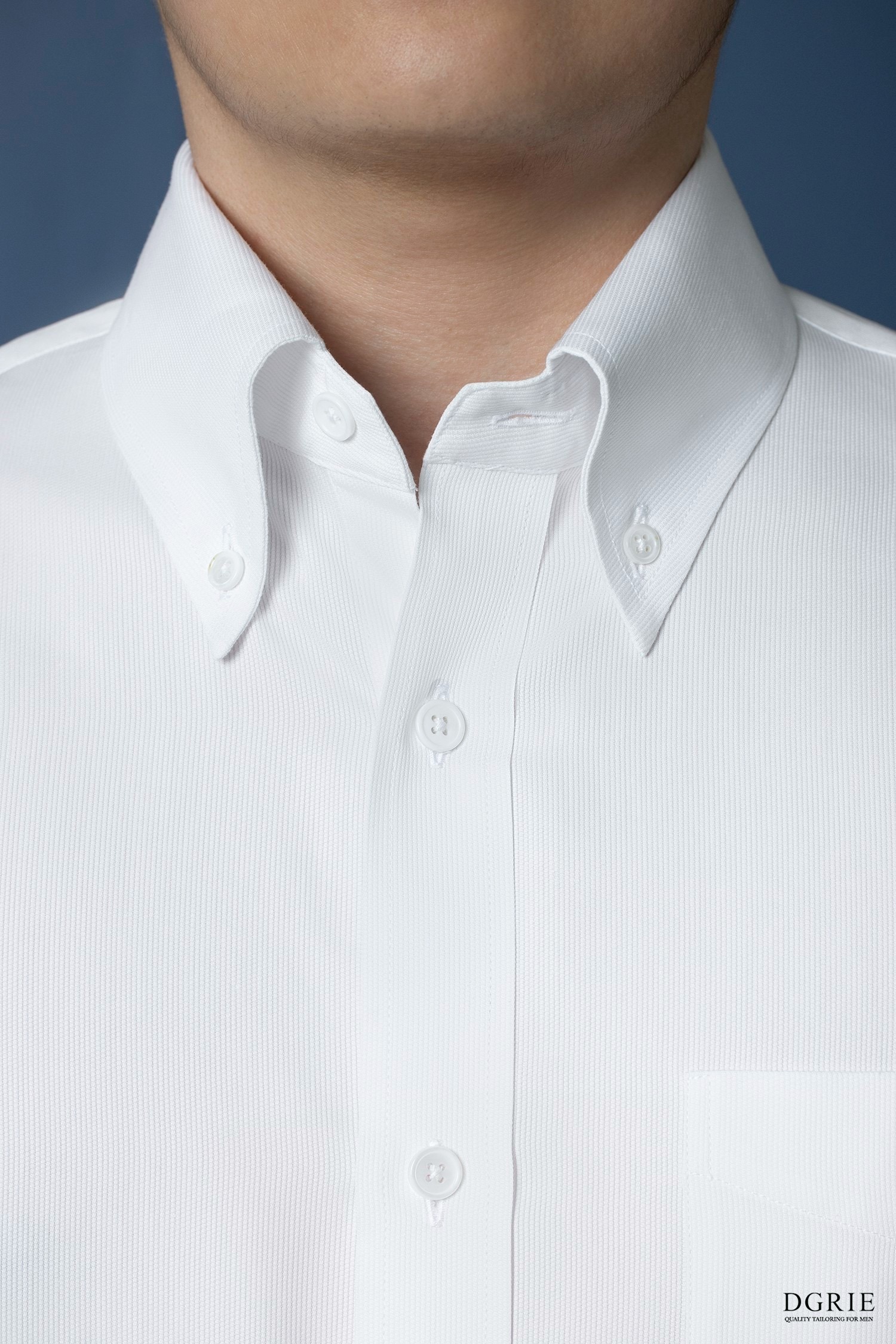 IMG_7171 เสื้อเชิ้ต Oxford White K/G Button Down Collar Shirt - DGRIE