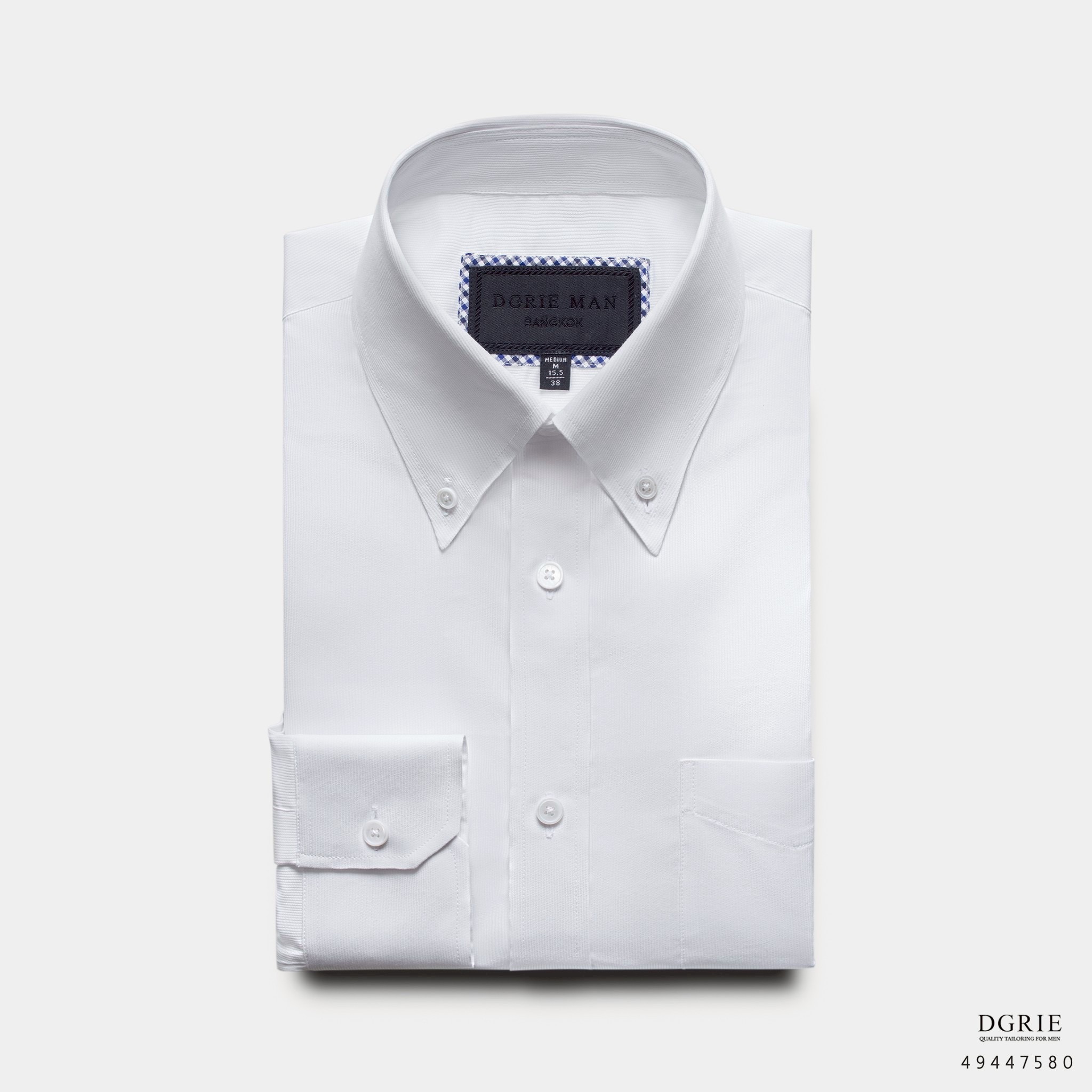 IMG_7173 เสื้อเชิ้ต Oxford White K/G Button Down Collar Shirt - DGRIE