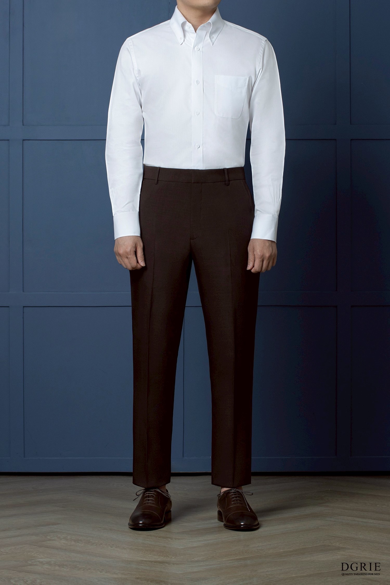 IMG_7168 เสื้อเชิ้ต Oxford White K/G Button Down Collar Shirt - DGRIE