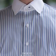 ตัดเชิ้ต White Collar Blue Stripe Shirts