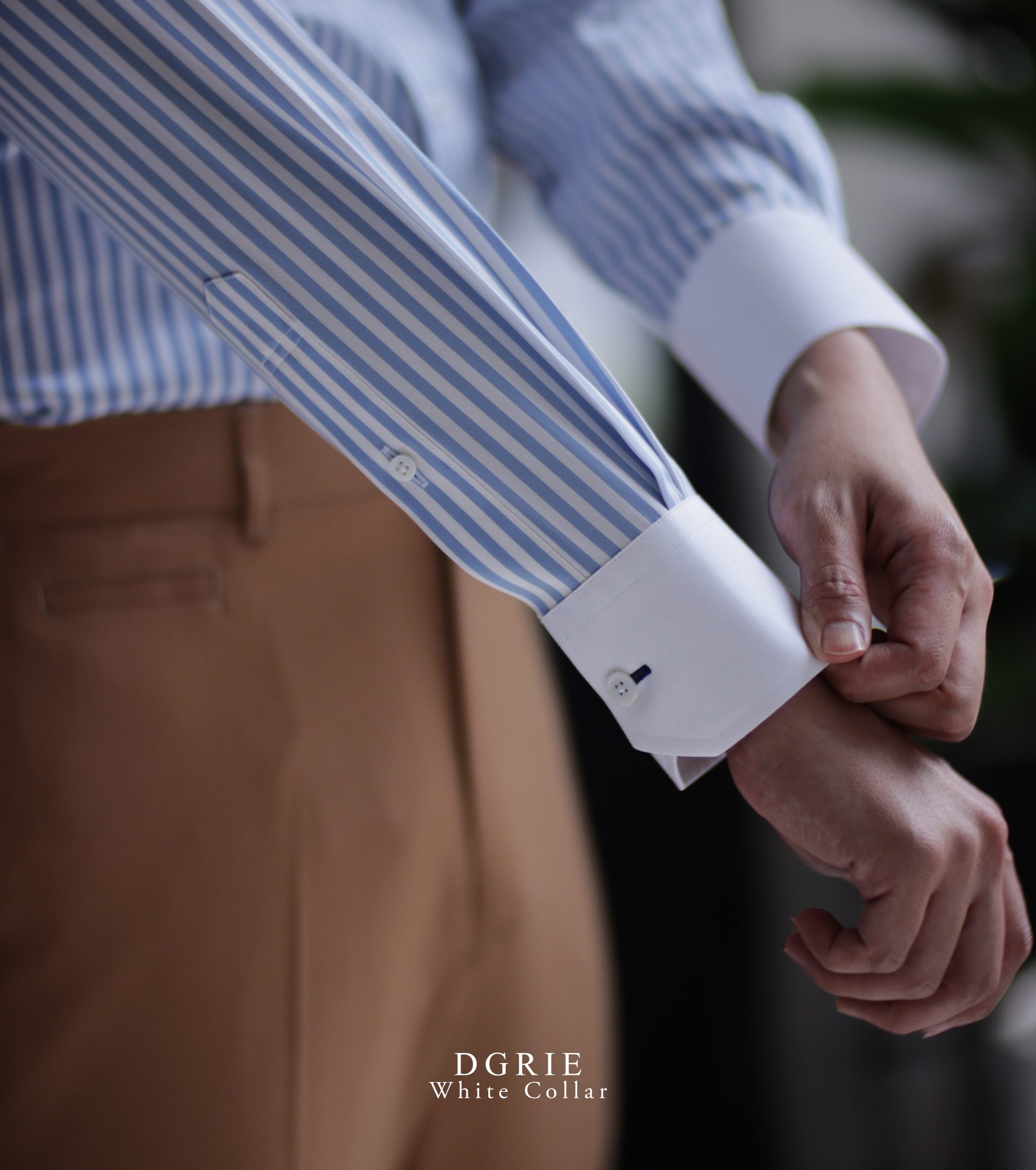 IMG_9054 copy ตัดเชิ้ต White Collar Blue Stripe Shirts