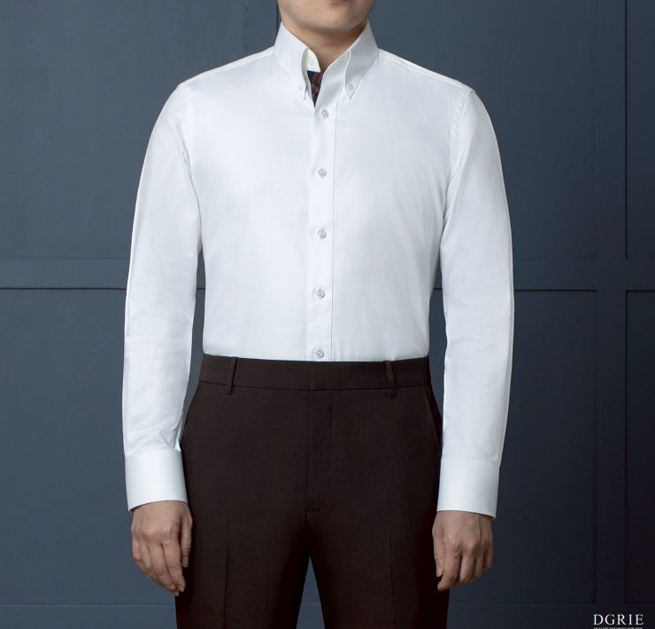 เสื้อเชิ้ต White W/C Button down Collar Ribbon Cotton Shirt 21 เสื้อเชิ้ต White W/C Button down Collar Ribbon Cotton Shirt