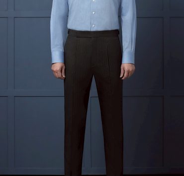 เสื้อเชิ้ตสีฟ้า Cotton Spread Collar 7cm Iridescent Blue Shirt