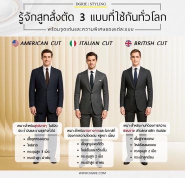 DGRIE : รู้จักสูทสั่งตัด 3 แบบที่ใช้กันทั่วโลก