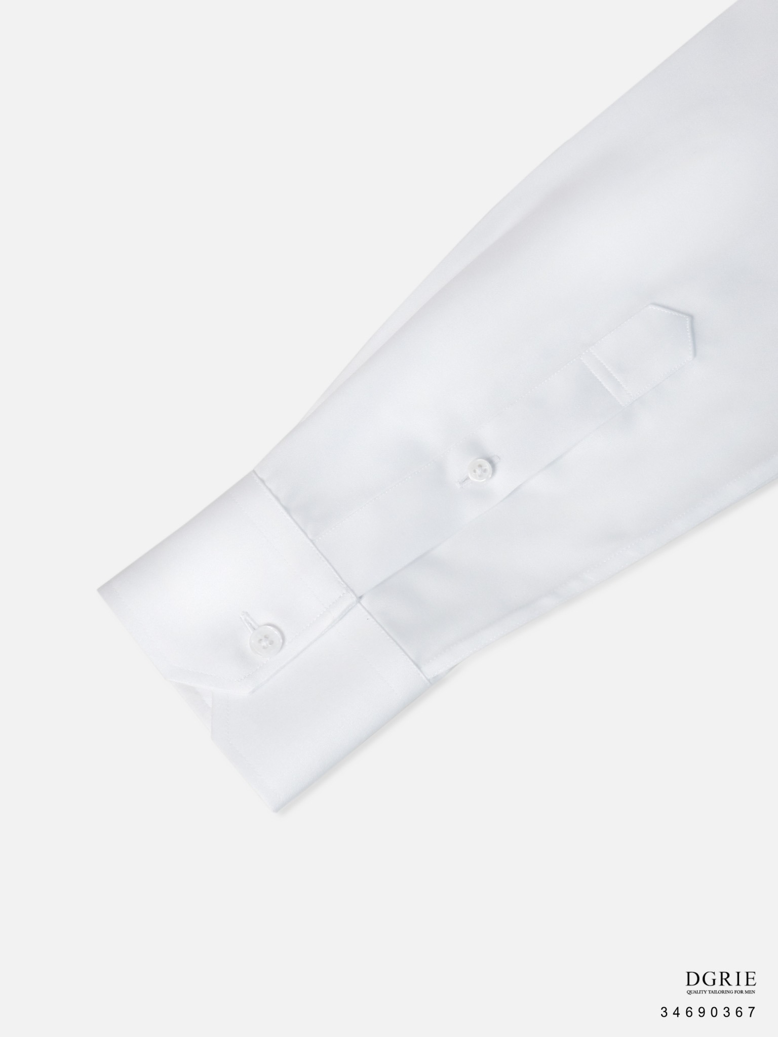 เสื้อเชิ้ต DGRIE Cotton Spread Collar 8cm White Shirt