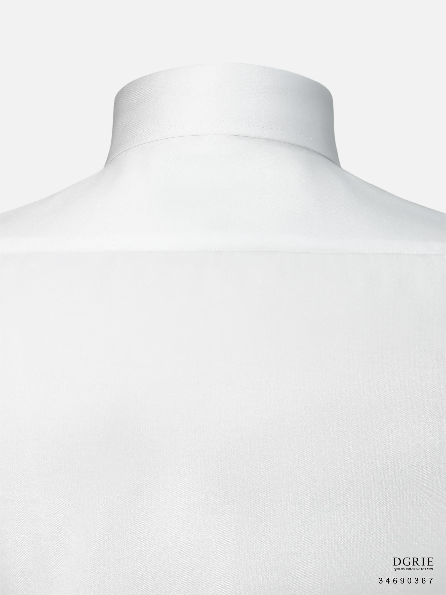 เสื้อเชิ้ต DGRIE Cotton Spread Collar 8cm White Shirt