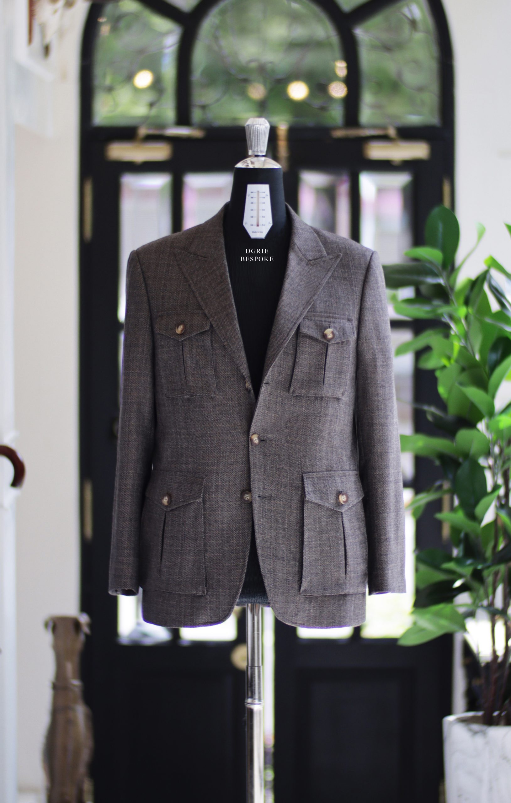 IMG_9240 copy DGRIE Custom Flannel Safari x White Cotton Loose Fit Pleated Pants