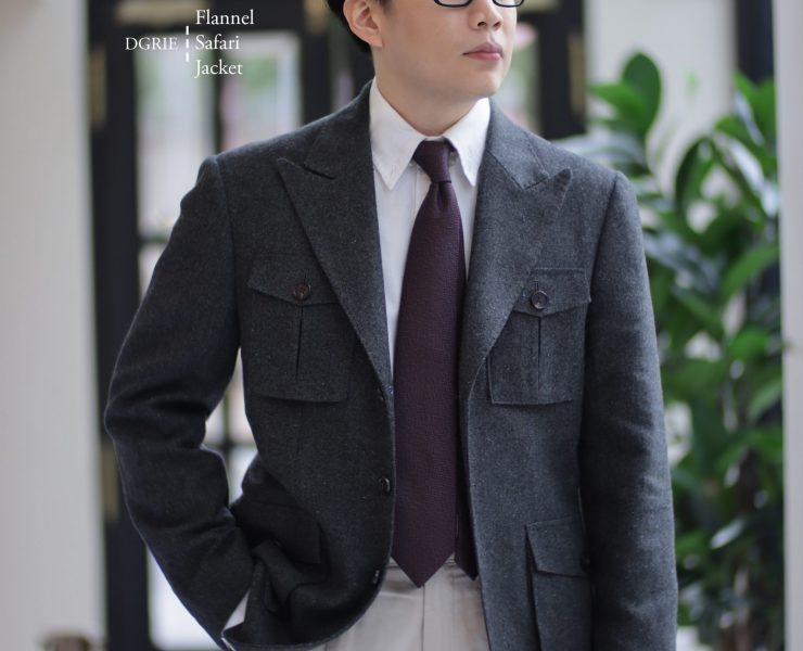 DGRIE FLANNEL WOOL LIGHT WEIGHT SAFARI JACKET / 2