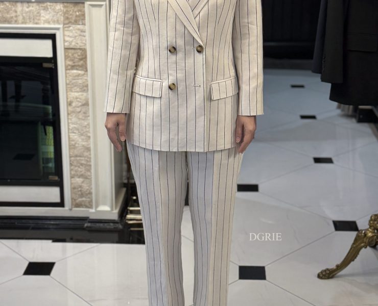 ตัดสูทผู้หญิง DGRIE Heavy Pin-Stripe Linen Suits